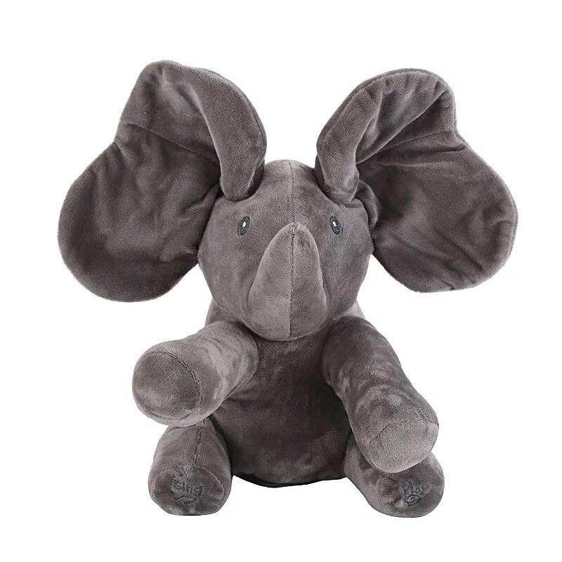 Elefante de peluche musical personalizable para niños