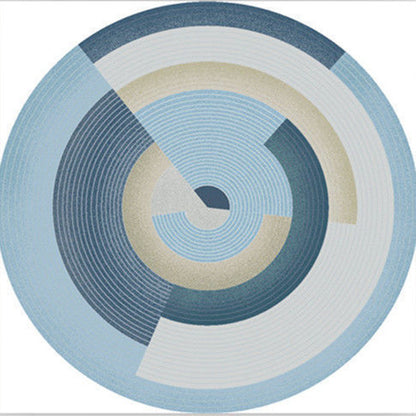 Nordic Style Round Living Room Carpet, Water-Resistant