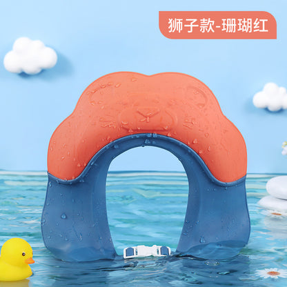 Adjustable Waterproof Silicone Kids Bath Cap with Ears
