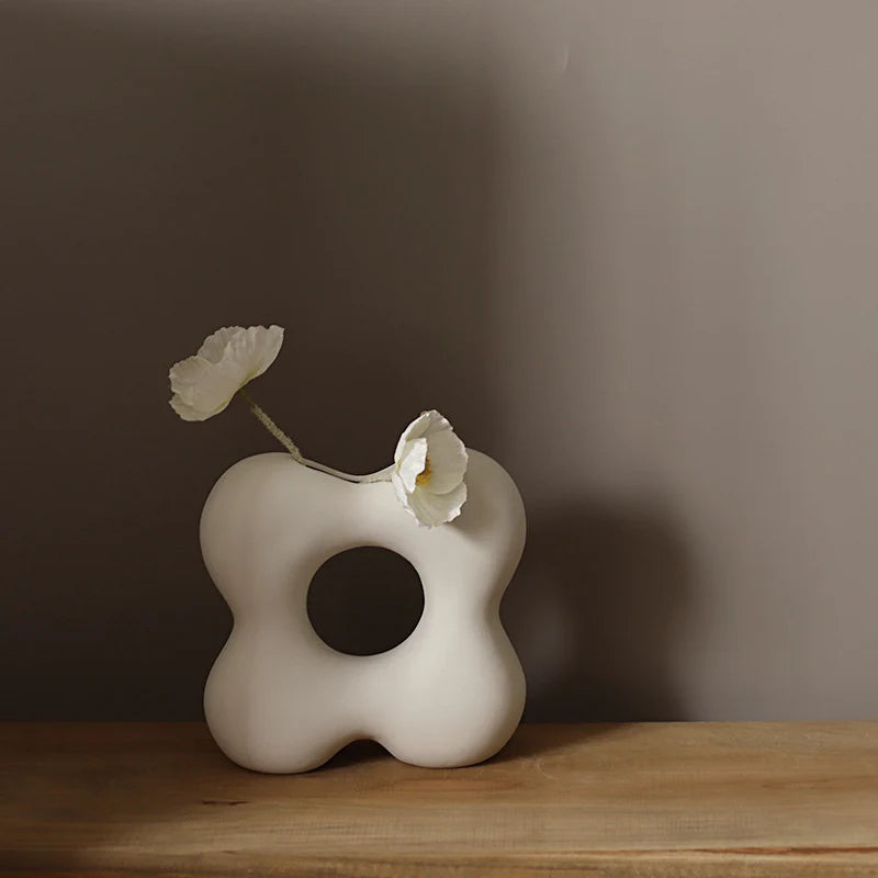 Nordic Tube Ceramic Vase Decorative Piece (One Item)