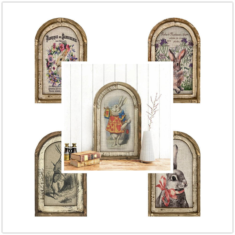 Easter Bunny Wall Art for Rustic Farmhouse Decor