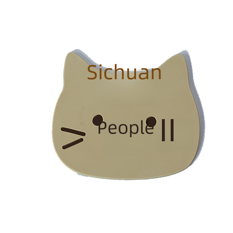 Cute Cat Silicone Coasters with Dog Expressions