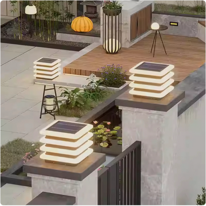 Solar Waterproof Outdoor Wall Pillar Lamp