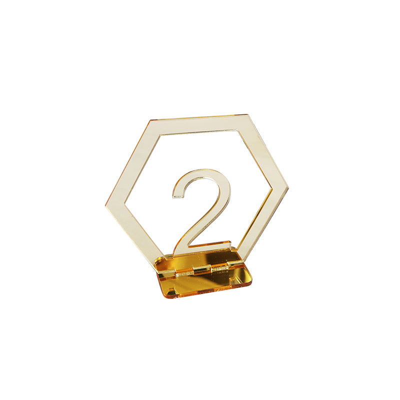 Acrylic Decorative Rose Gold Table Number Holders