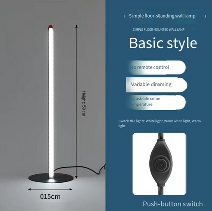 Minimalist Aluminum LED Floor Lamp – Modern Standing Light