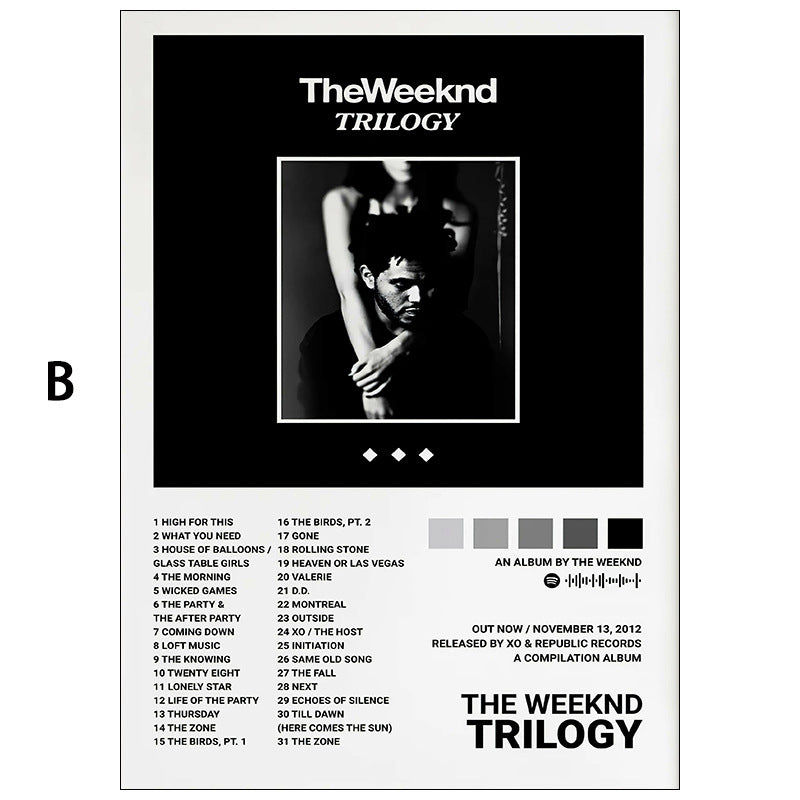 Vinyl Record Band Album Cover Canvas Wall Art