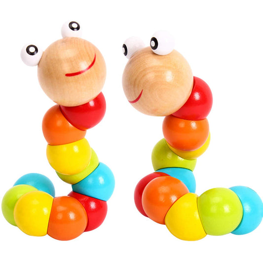 Figetget Baby Toys 6 to 12 Months 12-18 Months 3-6 Months Developmental Tummy Time Toys Crawling Toys - Infant Toys - Caterpillar Twisting Baby Boy and Baby Girl Toys (2 Pack) (Rainbow)