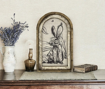 Easter Bunny Wall Art for Rustic Farmhouse Decor