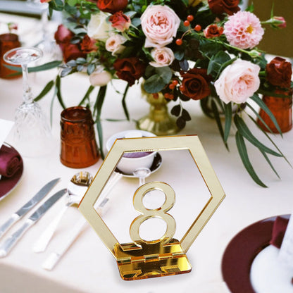 Acrylic Decorative Rose Gold Table Number Holders