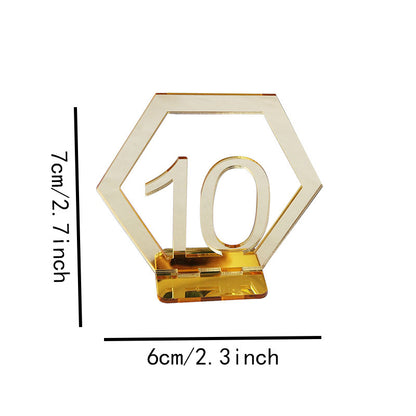 Acrylic Decorative Rose Gold Table Number Holders