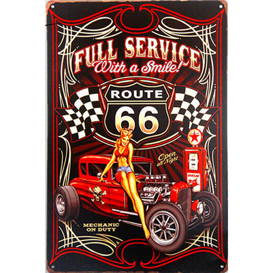 Retro Tin Metal Wall Art Print
