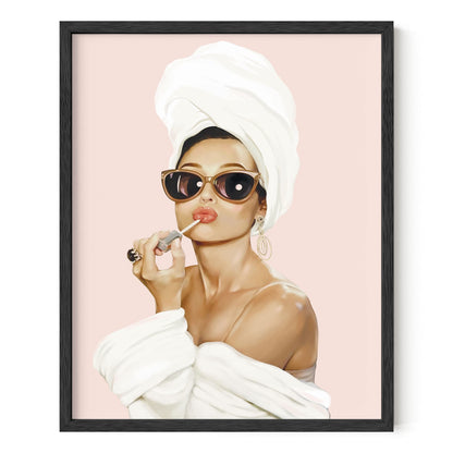 HAUS AND HUES Audrey Hepburn Wall Art Vogue Wall Decor | Audrey Hepburn Poster Hollywood Wall Art | Audrey Hepburn Pictures Famous Woman Art Prints Individual (Audrey Hepburn 16x20 Black Framed)