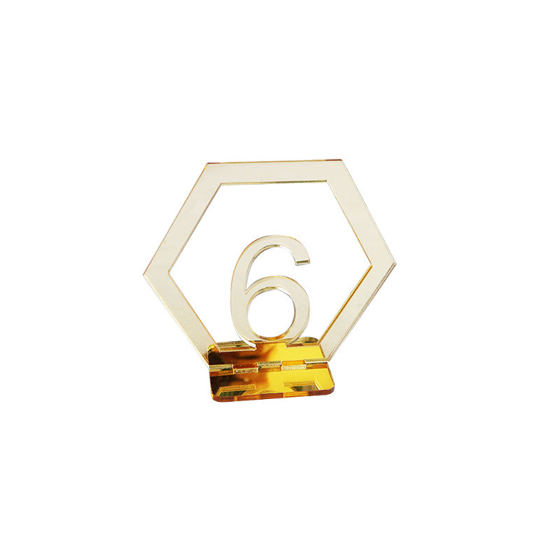 Acrylic Decorative Rose Gold Table Number Holders