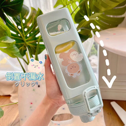 Cute Plastic Straw Sports Cup