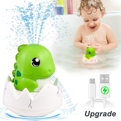 Dinosaur Bath Toys with Automatic Water Spray & Light