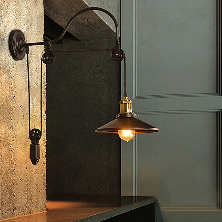 Vintage Industrial Wall Lamp for Bar and Café