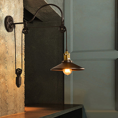 Vintage Industrial Wall Lamp for Bar and Café