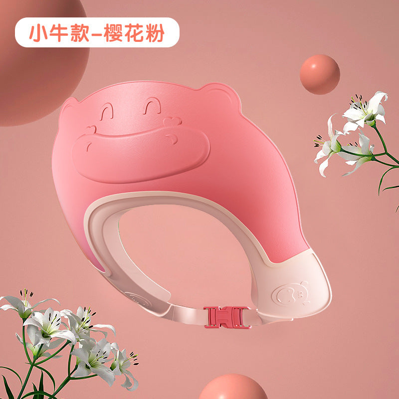 Adjustable Waterproof Silicone Kids Bath Cap with Ears