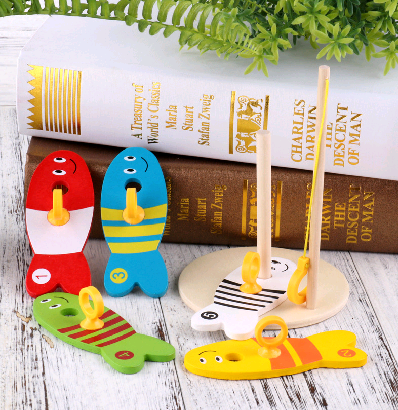 Wooden Fishing Toy Set for Kids - Educational Play