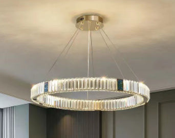 Luxury Crystal Ring Chandelier – Modern Statement Lighting