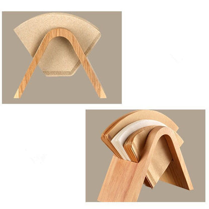 V-shaped Wooden Coffee Filter Stand for V60