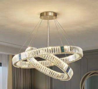 Luxury Crystal Ring Chandelier – Modern Statement Lighting