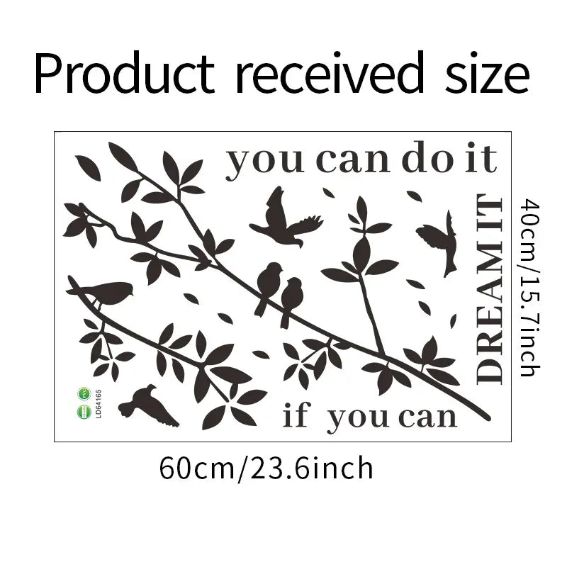 Self-Adhesive PVC Branch Wall Art Sticker (1pc)