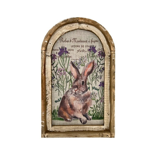Easter Bunny Wall Art for Rustic Farmhouse Decor