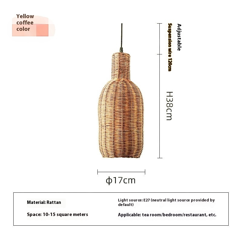 Nordic Handwoven Rattan Chandelier