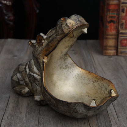 Creative European Style Hippo Decorative Figurine