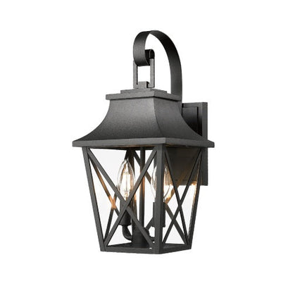 Farmhouse Outdoor Wall Light – Industrial Glass Exterior Sconce, Waterproof