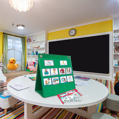 Tablero de Calendario Visual de Tareas Diarias para Niños