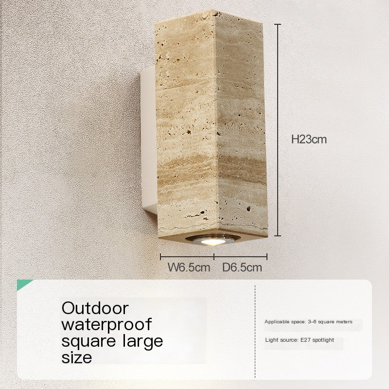 Japanese Wabi-Sabi Style Wooden Bedside Wall Lamp