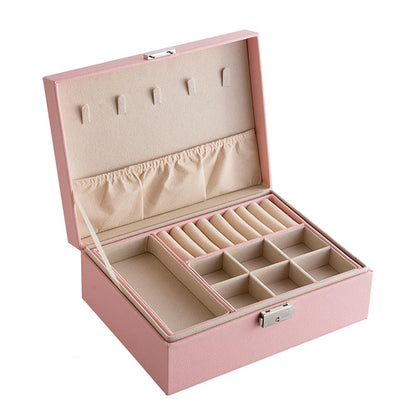 Double Layer Portable Jewelry Box Organizer for Travel