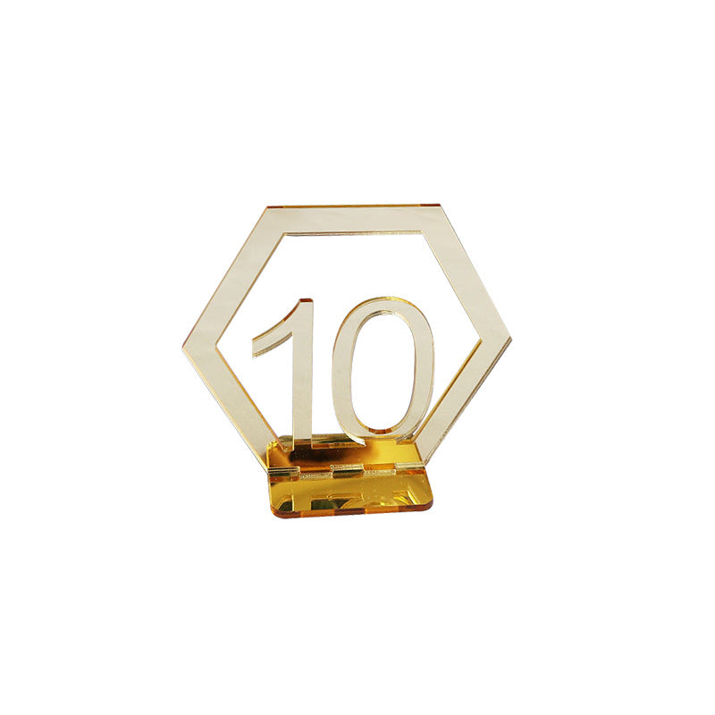 Acrylic Decorative Rose Gold Table Number Holders