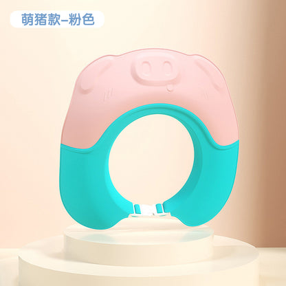 Adjustable Waterproof Silicone Kids Bath Cap with Ears