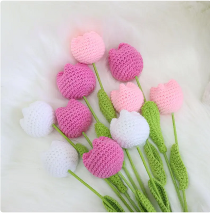 Handcrafted Crochet Tulip Decorative Flower