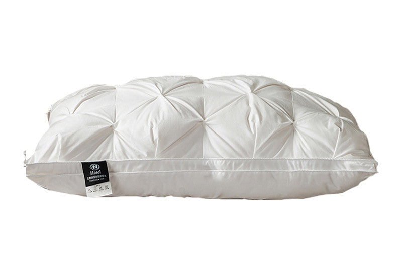 Feather Pillows with White Goose Neck Guards (Pair)